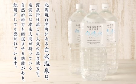 飲む白老温泉水 ～白透水～ 2L×6本