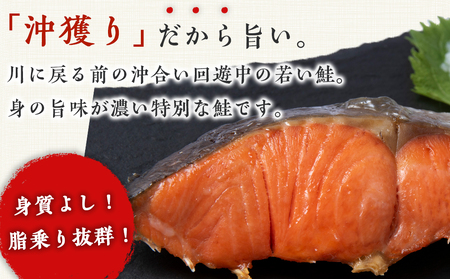 沖捕り紅鮭切身(3切×6パック)と沖捕り辛塩紅鮭切身（3切×6パック）食べ比べセット 北海道 鮭 魚 さけ 海鮮 サケ 切り身 おかず お弁当 冷凍 ギフト AQ055