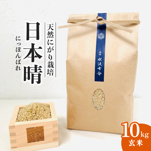 【先行予約】日本晴 玄米 10kg 天然にがり栽培 にっぽんばれ 希少 品種 お寿司 ピラフ チャーハン【2026年10月より順次発送】
