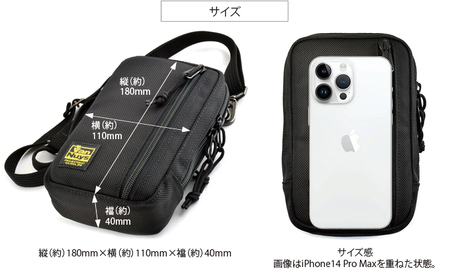 VanNuys 薄型サブポケット /Type-Cショルダー ウエストバッグ ウエストポーチ アウトドア ボディバッグ ヒップバッグ ブラック バンナイズ ファッション カバン 