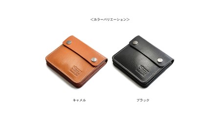 3部屋構造のワイドオープンウォレット / ワイドサイズ　バンナイズ オイル シュリンク レザー 本革 財布 コンパクト カード 収納 ビンテージブラック