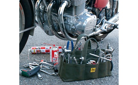 オープンツールバッグ／LONG　バンナイズ 帆布 グリーン 趣味 車 バイク 自転車 ガーデニング 工具