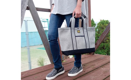 カジュアルデニムトート／サイズE　バンナイズ 帆布 お散歩 買い物 お出かけ ショッピング ファッション かばん トートバッグ カバン バッグ  ライトデニム×ブラック