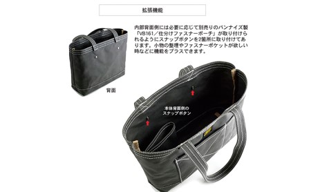 帆布のクラシックショルダートート　バンナイズ 帆布 お散歩 買い物 お出かけ ショッピング ステッチ グレー