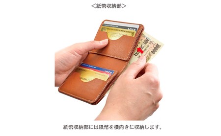 紙幣とカードのコンパクト折り畳みウォレット　バンナイズ オイル シュリンク レザー 本革 財布 コンパクト ビンテージブラック