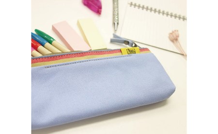 ファスナーペンケース／スリムタイプ　バンナイズ 帆布 シャーペン 鉛筆 ステーショナリー バッグイン 雑貨 日用品 文房具  カーキグレー