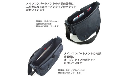 バンナイズ　メールバッグショルダー／340　バンナイズ 帆布 お散歩 買い物 お出かけ ショッピング 大容量 ショルダーバッグ ファッション カバン  ライトデニム