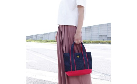 バンナイズ　スタッフオーダートート／Akiモデル　バンナイズ 帆布 お散歩 買い物 お出かけ ショッピング トートバッグ ファッション カバン バッグ  ライトデニム×ターコイズブルー