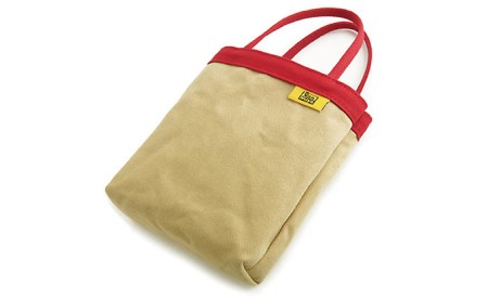 バンナイズ　ちょっとお出かけ 仕切り付きバッグインバッグ　バンナイズ 帆布 お散歩 買い物 お出かけ ショッピング ファッション カバン  ベージュ×ブルー