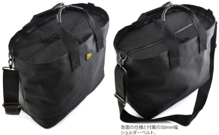 バンナイズ　黒 トートバッグ ナイロン製 Wファスナーのボストントート バンナイズ バリスティック