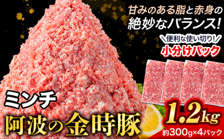 〈阿波の金時豚〉ミンチ 1.2kg お試しサイズ アグリガーデン 《30日以内に出荷予定(土日祝除く)》｜ 豚肉 ぶたにく ミンチ 肉 お肉 おにく