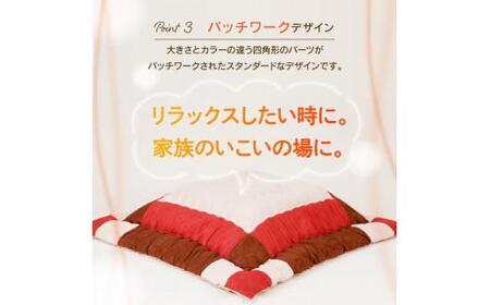 こたつ布団 スエード調 パッチワーク柄 185x235cm エンジ