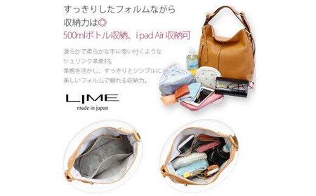 LIME(ライム) 本革 3way レザーリュック ブラック