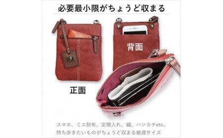 LIME(ライム) ヌメ革ミニショルダーバッグ キャメル