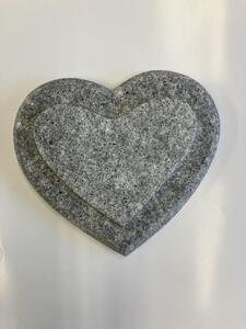 庵治石ハート型プレート 1皿