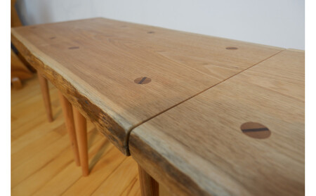 3連スツール(胡桃)