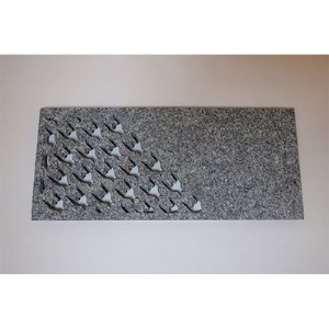 暮らしに寄り添う庵治石 「GRILLE/グリル」長方形・千鳥格子(ソープディッシュ)【1091323】