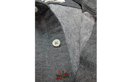 今治　バックパイルシャツ　グレー　【L】