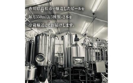 ビール 瀬戸内クラフトビール 350ml 6缶 クラフトビール定期便 毎月6缶 12ヵ月【T164-011】