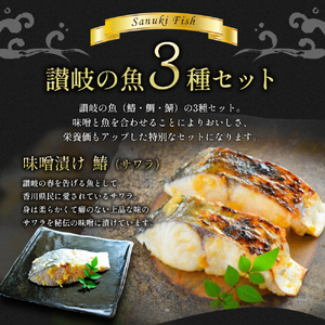 漬魚 味噌漬け 鰆 鯛 鯖 計300g(各100g) 