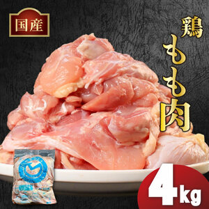 国産 鶏もも肉 4kg 冷凍鶏もも肉