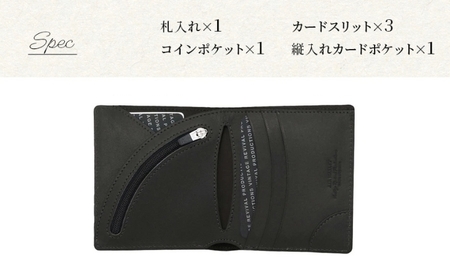 財布 二つ折り R-42 AirWallet tanned leather ブラック 黒 ウォレット