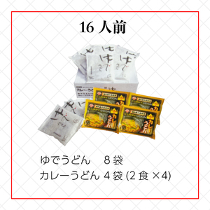 さぬきうどん & カレーうどん セット 16人前 出汁 スープ付き