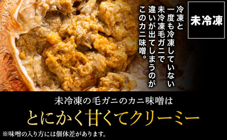 【未冷凍、冷蔵発送! 2026年新物】極・稚内産毛ガニ800g~900g 浜茹でチルド