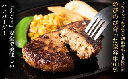 【業務用】 宗谷牛肉100% 手作りハンバーグ120g×10人前【配送不可地域：離島・沖縄県】