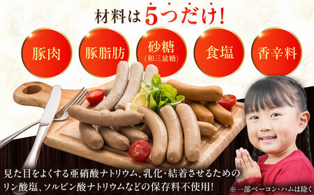 【全6回定期便】【結着剤・発色剤・保存料不使用】 放牧豚 ポークウィンナー 500g×2パック 無添加 ソーセージ 北海道 [AXBA052]