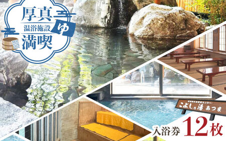 こぶしの湯あつま 日帰り入浴券 12枚セット 【(株)あつまスタンプ会】サウナ 日帰り  [AXAX002] 
