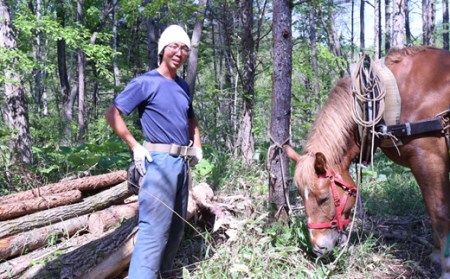 【1051】＜馬の林業＞西埜馬搬の北海道ナラ薪20kg