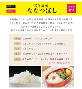 【全6回定期便】〈令和6年度産新米〉【無洗米】北海道厚真町限定生産ブランド米 さくら米（ななつぼし）10kg 《厚真町》【とまこまい広域農業協同組合】 [AXAB012] 米 白米 北海道 お米 米 白米 北海道 お米 米 白米 北海道 お米 米 白米 北海道 お米