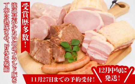 【D-108R】【12月発送!ご予約】米愛豚(まいらぶた) ハム2種・ベーコン・ソーセージ・叉焼 詰合せセット
