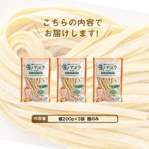 生パスタ 麺のみ 6食（200g×3袋）フェットチーネ ｜パスタ麺 生麺 もっちり