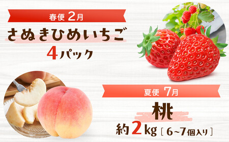 <定期便>四季の美味しい果物詰め 年間4回に分けてお届け!