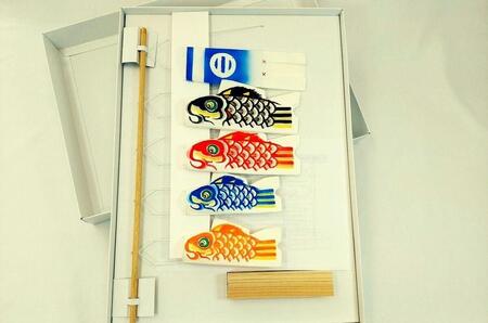 【手描き鯉のぼり 三池】卓上ミニ鯉のぼり