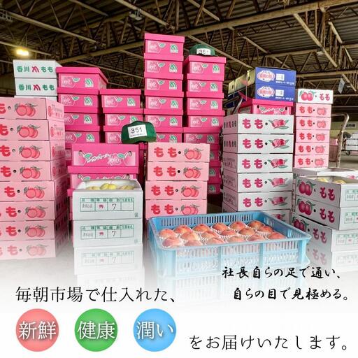 【お中元ギフト/熨斗対応】特秀品!坂出生まれの桃 約2kg (6~8玉)【2025年7月上旬より発送】