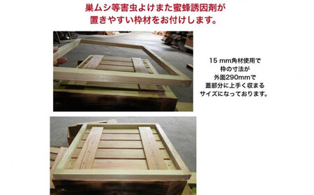 天然杉材を使った自分で組み立てるミツバチ巣箱(上下蓋部)