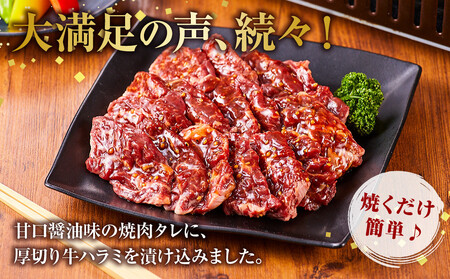 オリジナル焼肉のタレ漬け 厚切り牛ハラミ 2400g