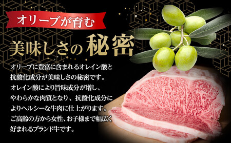 牛肉 オリーブ牛 ロース ステーキ 1kg （3枚）【化粧箱入り】【配送不可：離島】