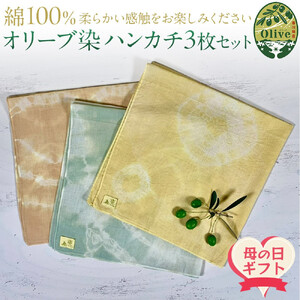 【母の日ギフト】オリーブ染めハンカチ | 母の日