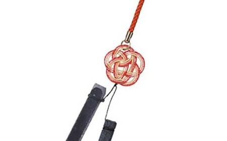 癒しの音色 ご縁チャーム 水引付 2個セット(オレンジ・ラベンダー)