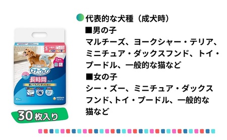 マナーウェア 長時間オムツS 30枚×4 ペット用品 ペット用おむつ 