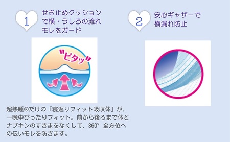 ソフィ超熟睡ガード ２９０　18枚×9 日用品 生理用品 ナプキン ギャザー付き モレ防止 