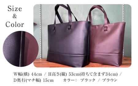 本革 メンズ トートバッグ(カラー：ブラウン)