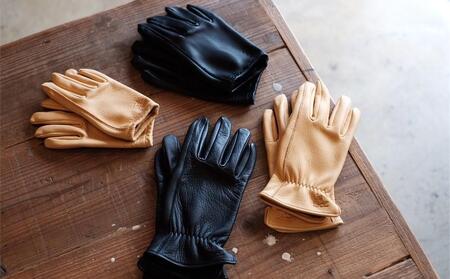 LAMP GROVES -UTILITY GLOVE STANDARD-(カラー：ブラック／サイズ：S)【革手袋 レザー グローブ 鹿革 メンズ レディース Lamp gloves ランプグローブス スタンダード ドライビンググローブ バイカー ファッション 手袋 香川県 さぬき市】