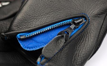 ライディンググローブ カカザン バイク用 【カラー:ブラック×ブルー/サイズ:L】(スリーシーズン向け)