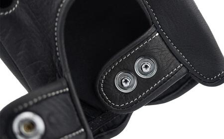 ドライビンググローブ ハーフフィンガー  カカザン  CACAZAN 革手袋 レザーグローブ 【カラー：ブラック×ブラック／サイズ：S】