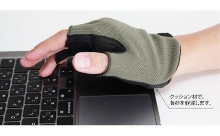 PCワーク向けグローブ Wearable Workspace Glove (サイズL×カーキ)